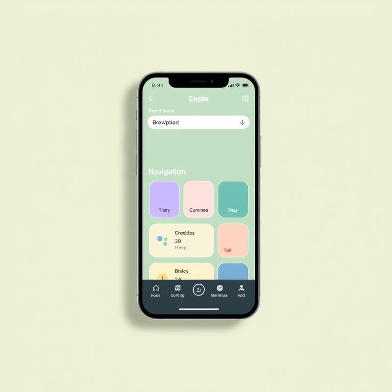Capture d'écran d'une application web mobile avec une navigation simple et un design adapté aux appareils mobiles.