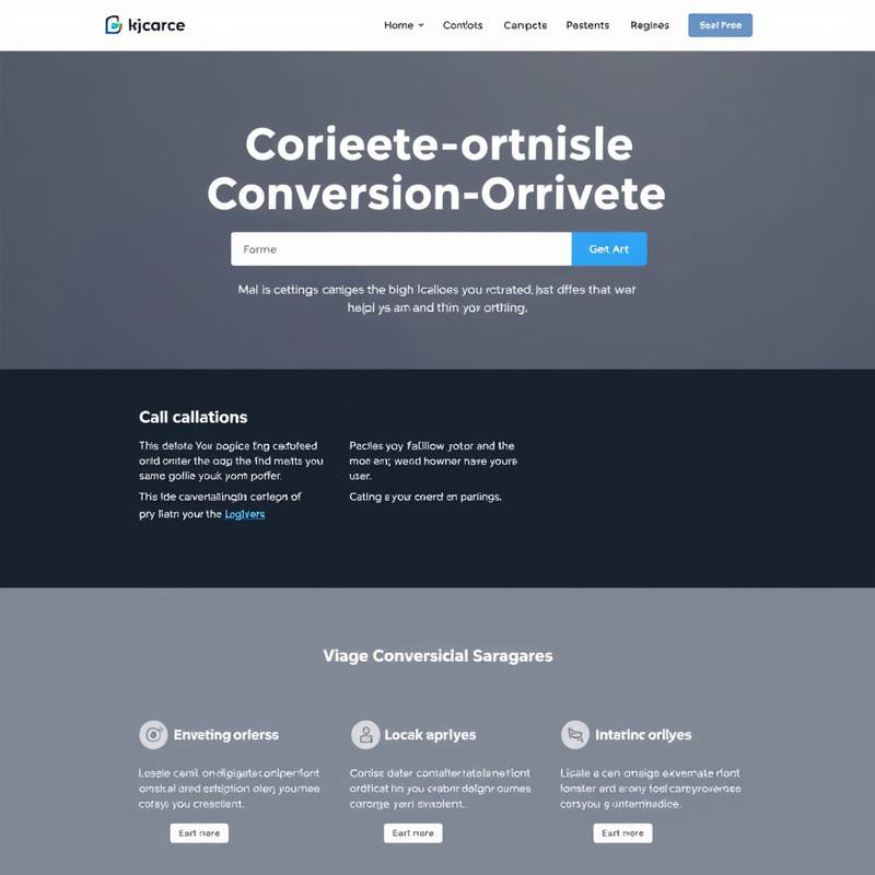 Capture d'écran d'une landing page optimisée pour la conversion avec un appel à l'action clair et un design attrayant.