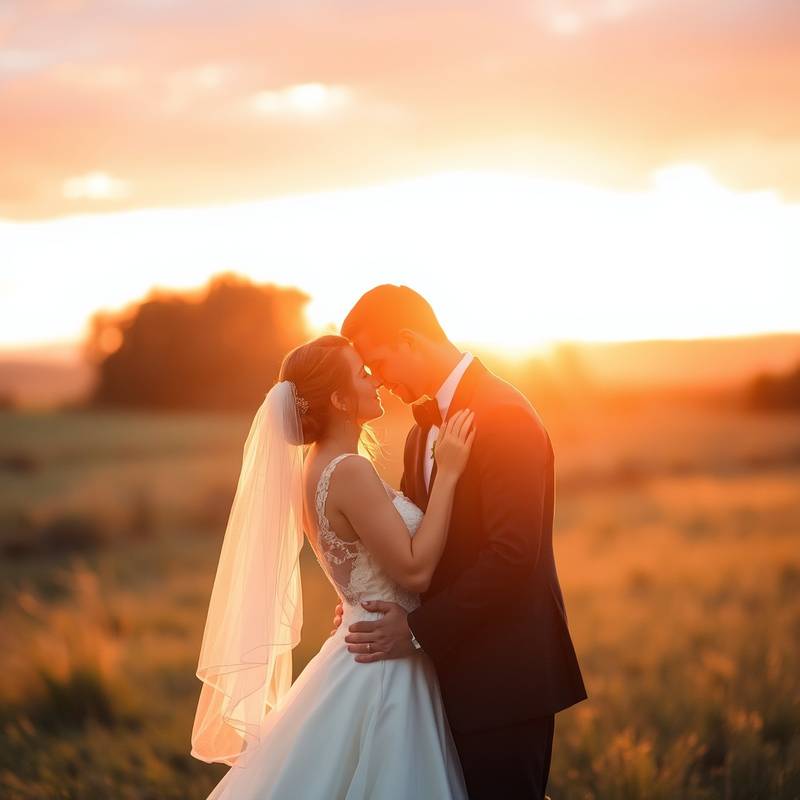 Photographie de mariage romantique.