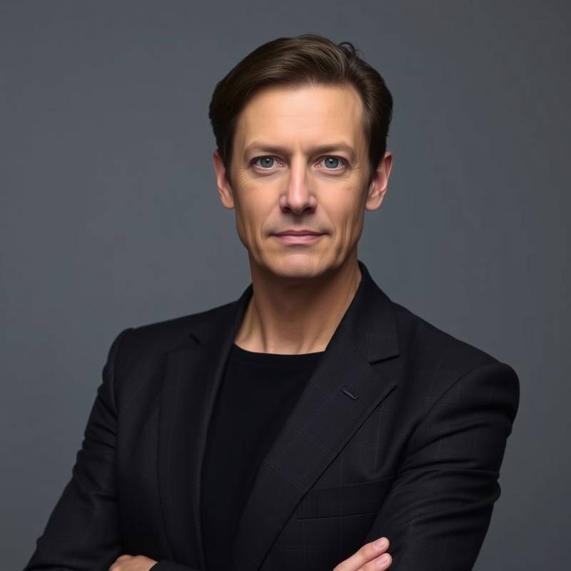 Portrait professionnel en studio.